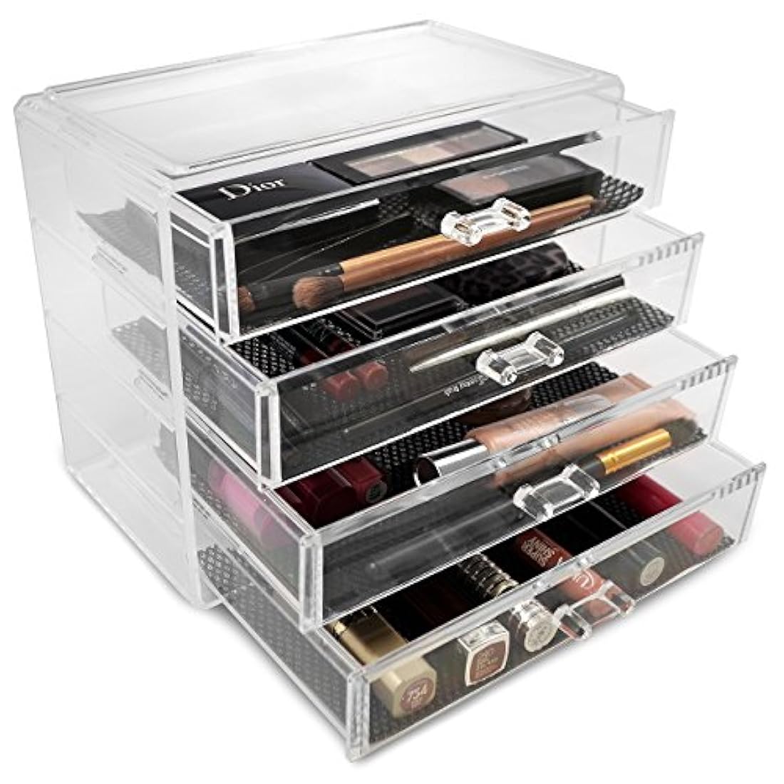 Estuche de almacenamiento acrílico para cosméticos y joyas