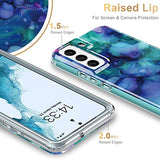 ESDOT Funda para Samsung Galaxy S22, grado militar, prueba de caídas de 21 pies, funda resistente con diseños de moda para mujeres y niñas, funda protectora para Galaxy S22 de 6.1 pulgadas, mármol ópalo morado