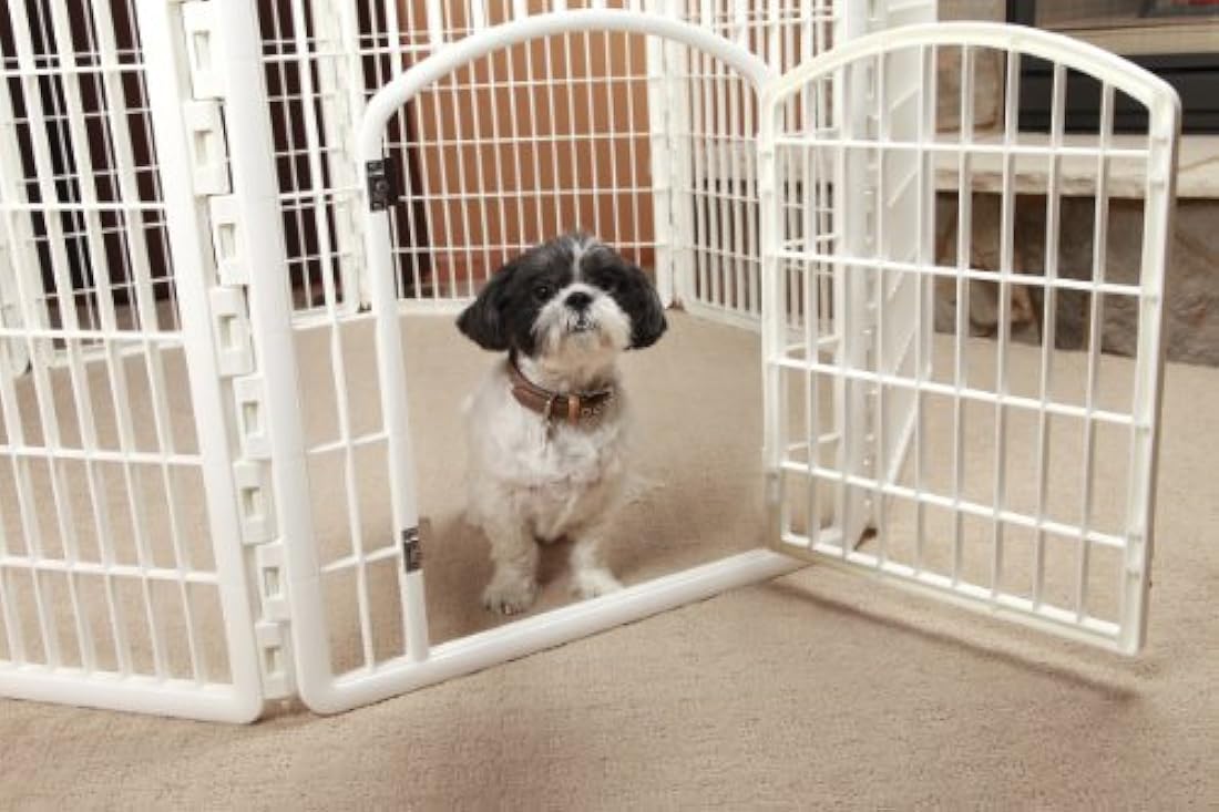 Corral para mascotas con puerta, 34 pulgadas.