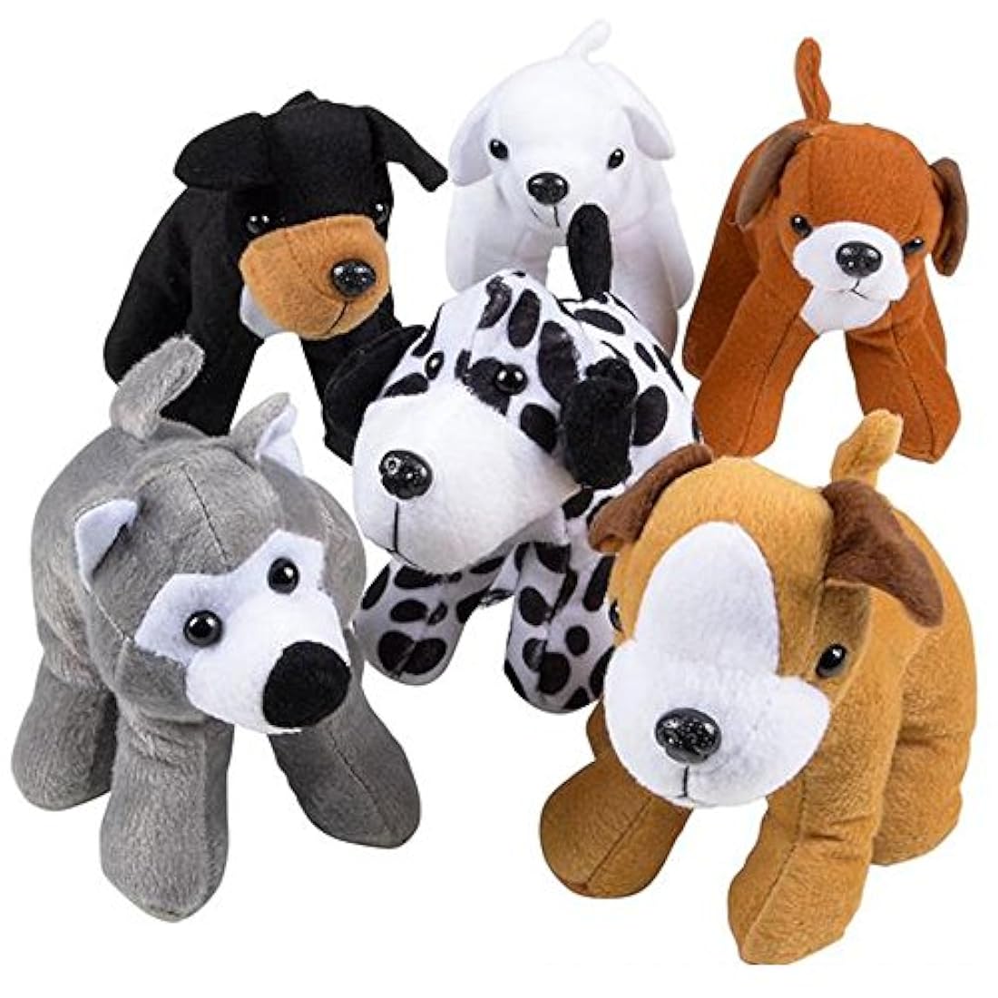 Peluches Surtido de peluches de perro, 12 unidades