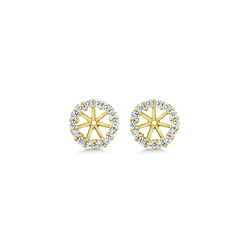 Aretes de plata de ley maciza chapada en oro amarillo