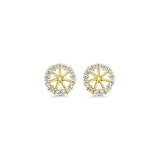 Aretes de plata de ley maciza chapada en oro amarillo