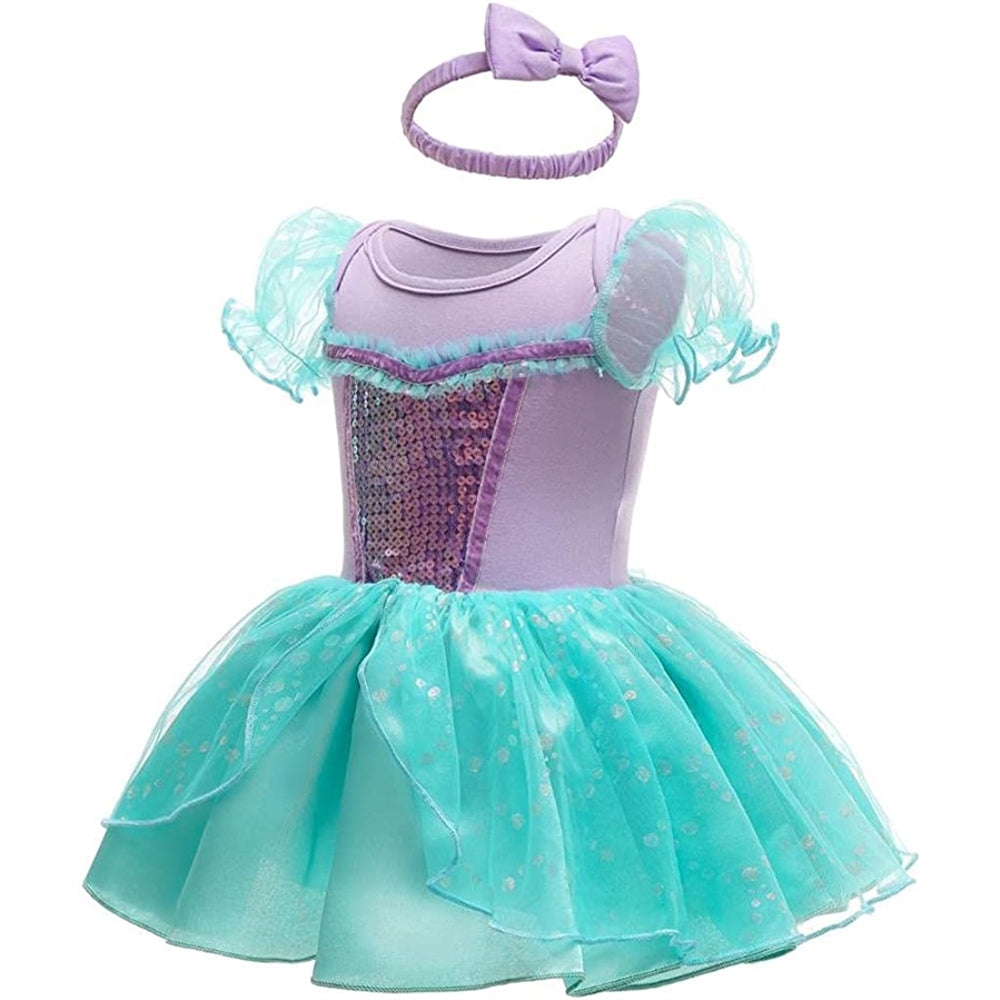 disfraz con diadema para bebé diseño de princesa ariel 0-3m