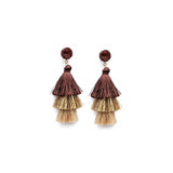 Aretes de borla de colores diseño bohemio aretes para mujer