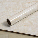 Papel de contacto de vinilo extraíble de mármol beige