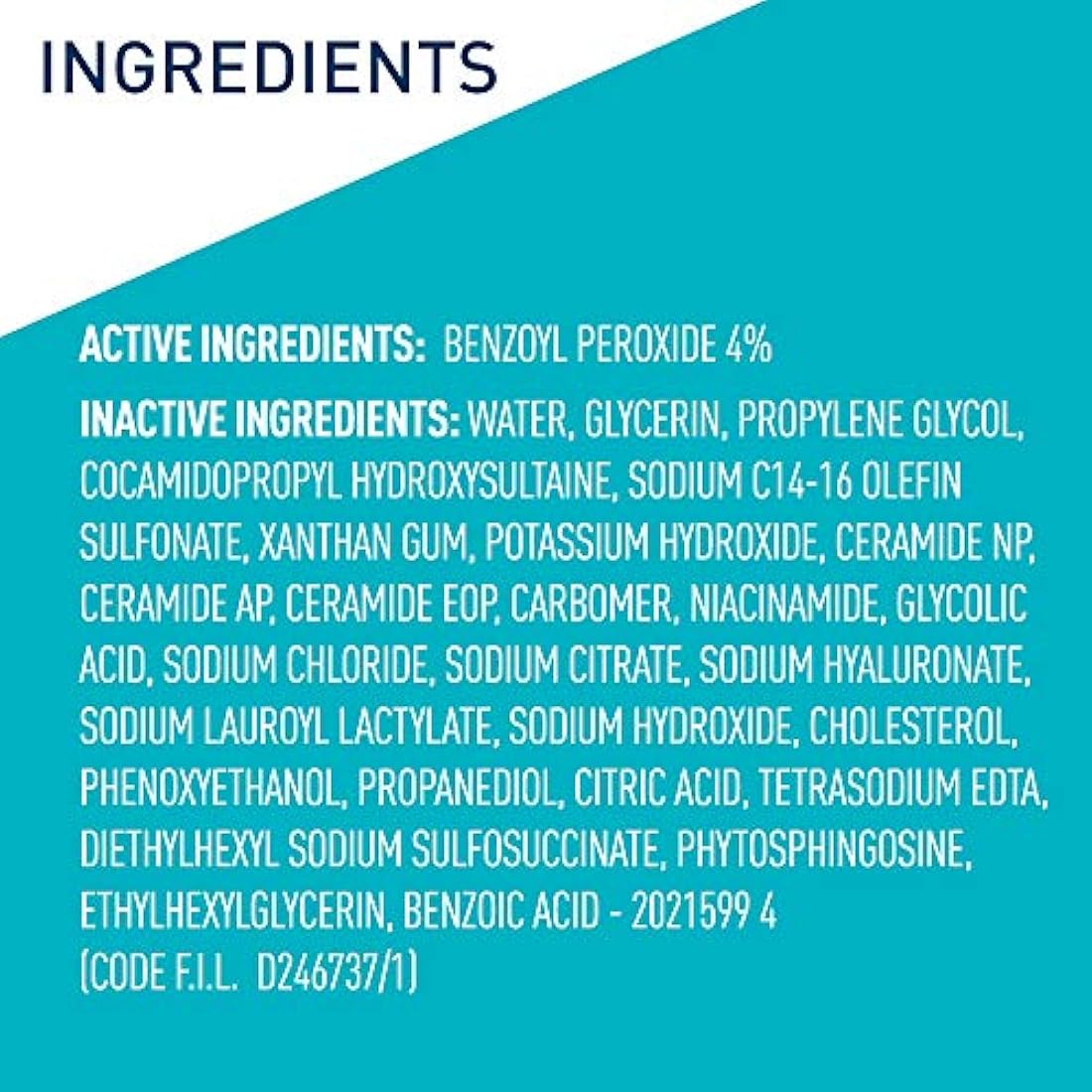 Limpiador de crema espumante para acné para piel sensible
