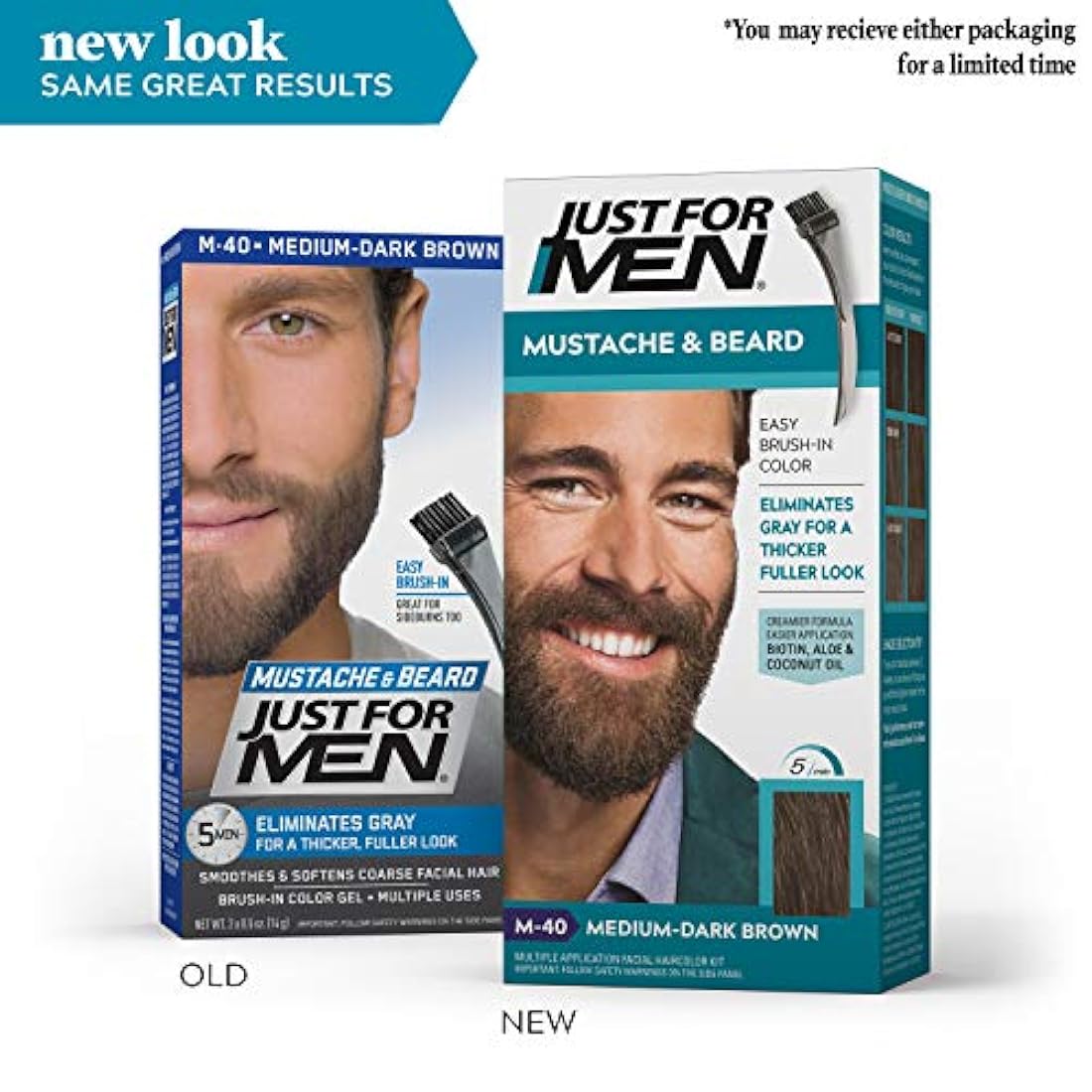 Gel de tinte para bigote y barba Color marrón más oscuro