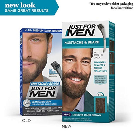 Gel de tinte para bigote y barba Color marrón más oscuro