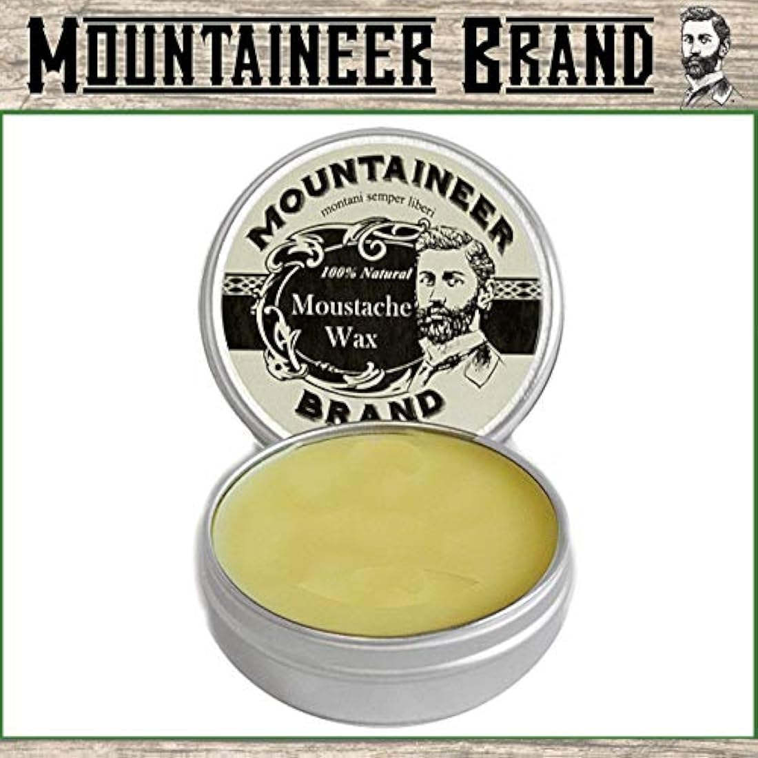 Cera de bigote de marca Mountaineer, natural, sin residuos