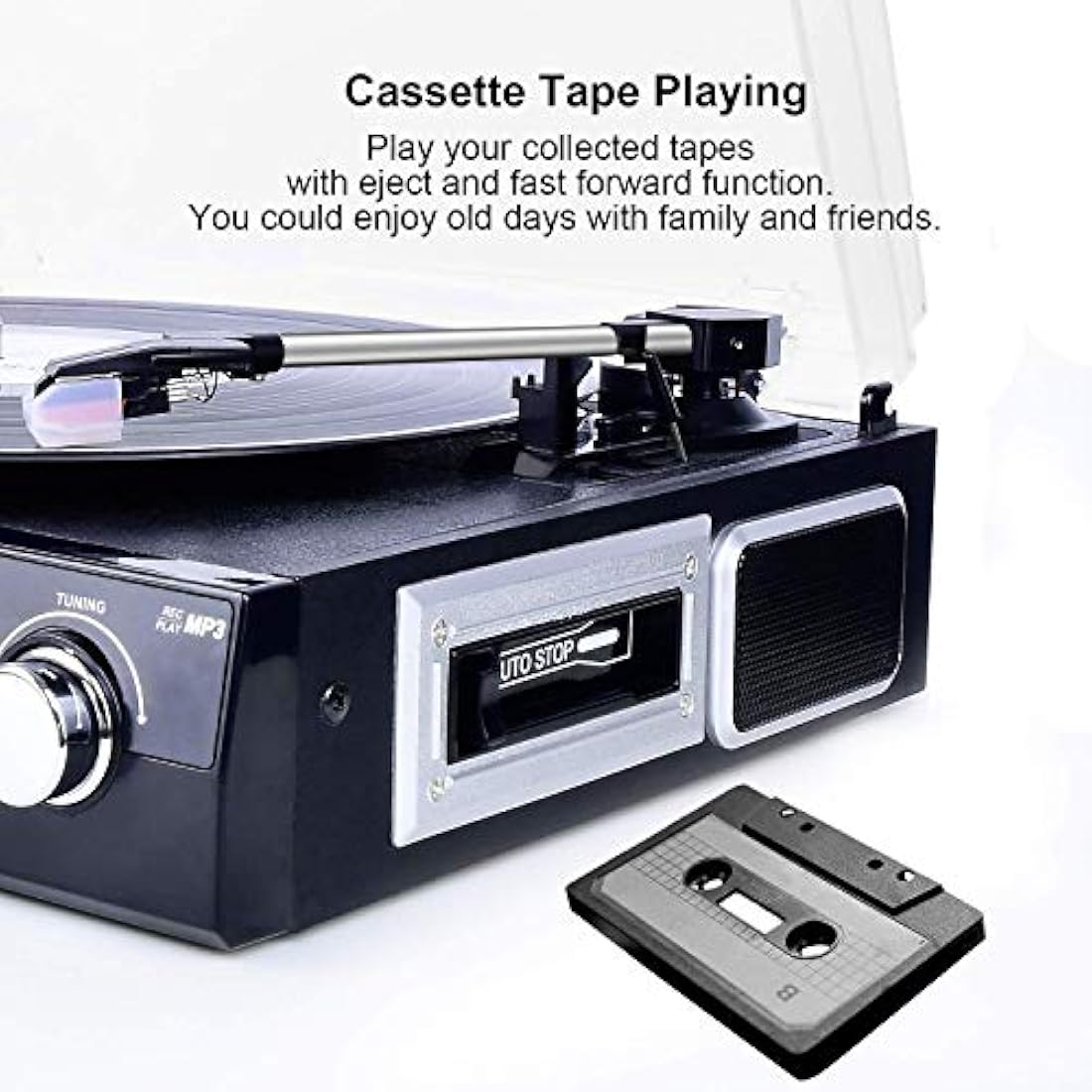 Altavoces estéreo tocadiscos para vinilo con reproducción