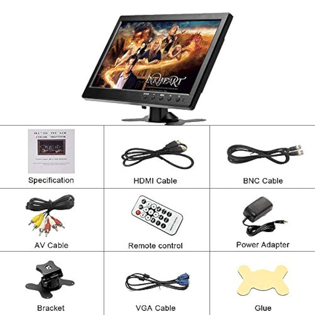 Monitor TFT LCD de 10.1 pulgadas resolución de 1920 x 1080