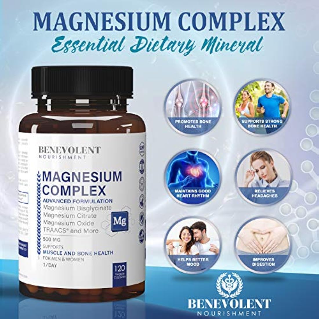 Magnesio complejo 500 mg  citrato de magnesio