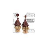 Aretes de borla de colores diseño bohemio aretes para mujer