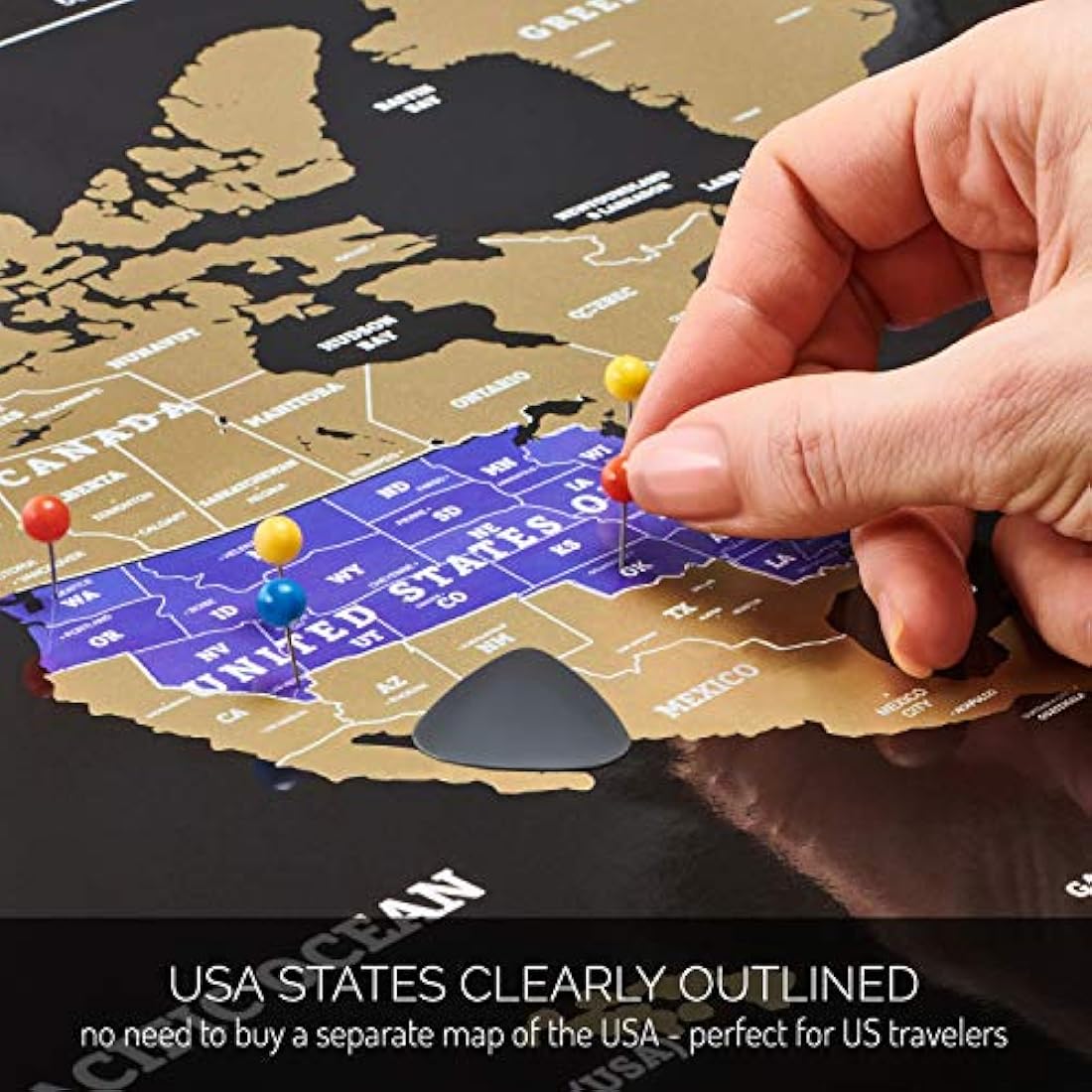 mapa del mundo rascador es el regalo más práctico p