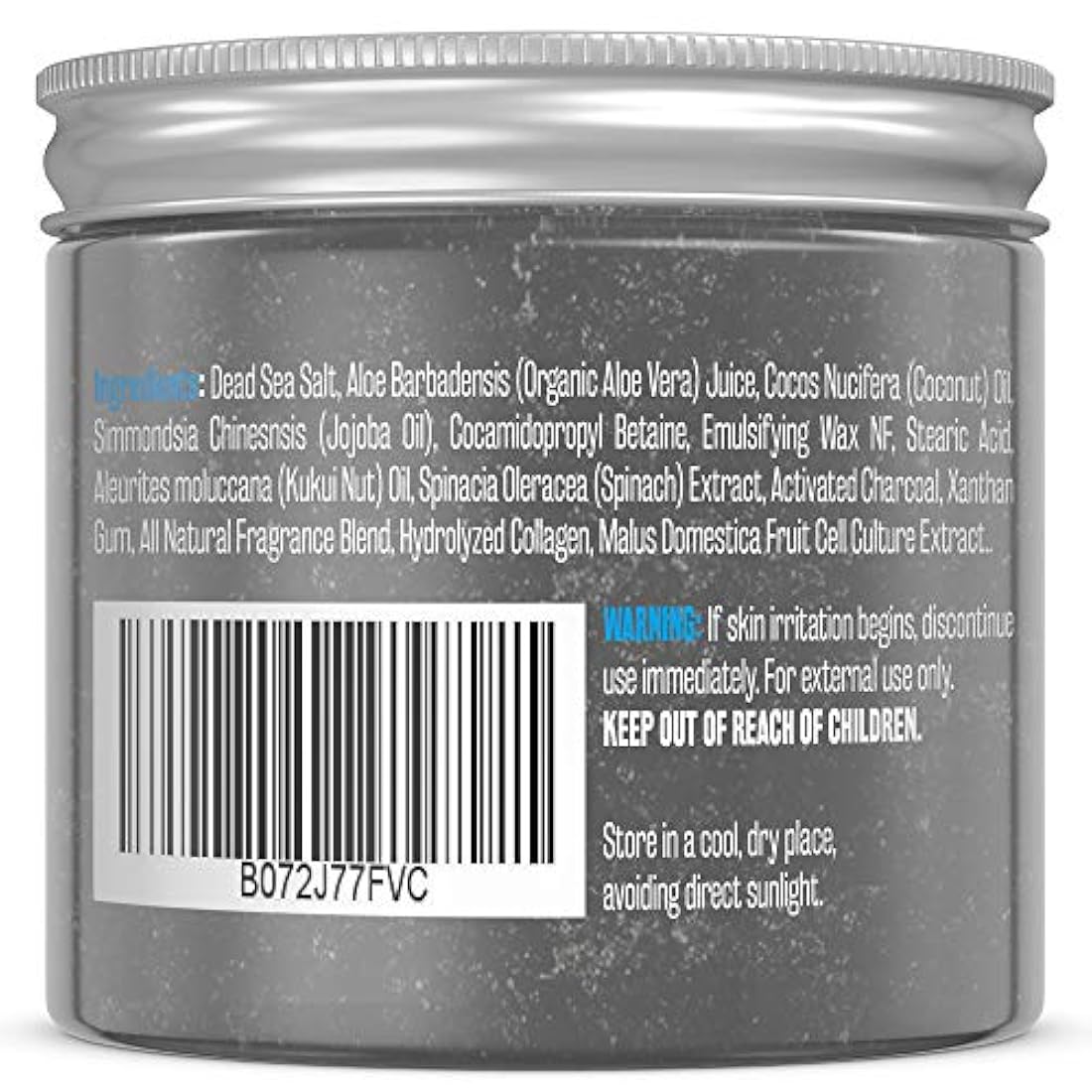 Exfoliante de carbón activado con colágeno M3 Naturals