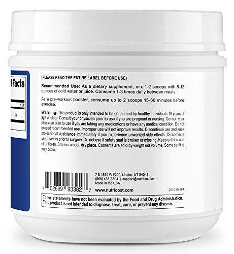 Nutricost Taurine Powder (500 gramos) - 250 porciones