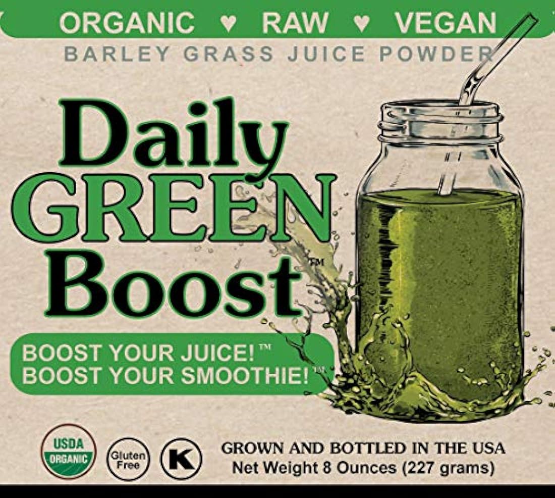 Daily Green Boost 8oz orgánico crudo Vegan GF USA