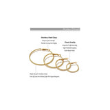 Aretes de aro para mujeres y niñas de acero inoxidable