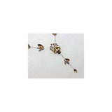 Aretes y de collar con diseño de flores y cristales
