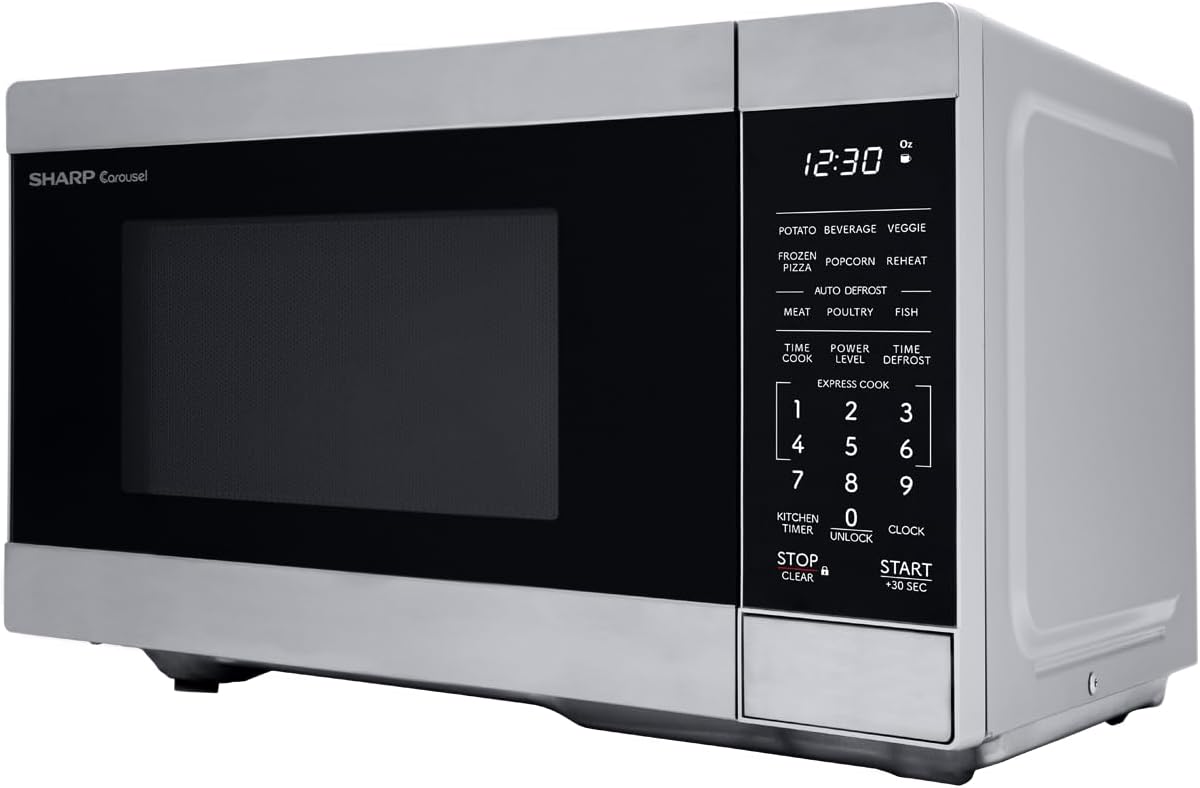 Microondas SHARP 0.9 CuFt, 900W, con Plato Giratorio ZSMC0962KS