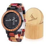 Reloj de madera natural Colorido
