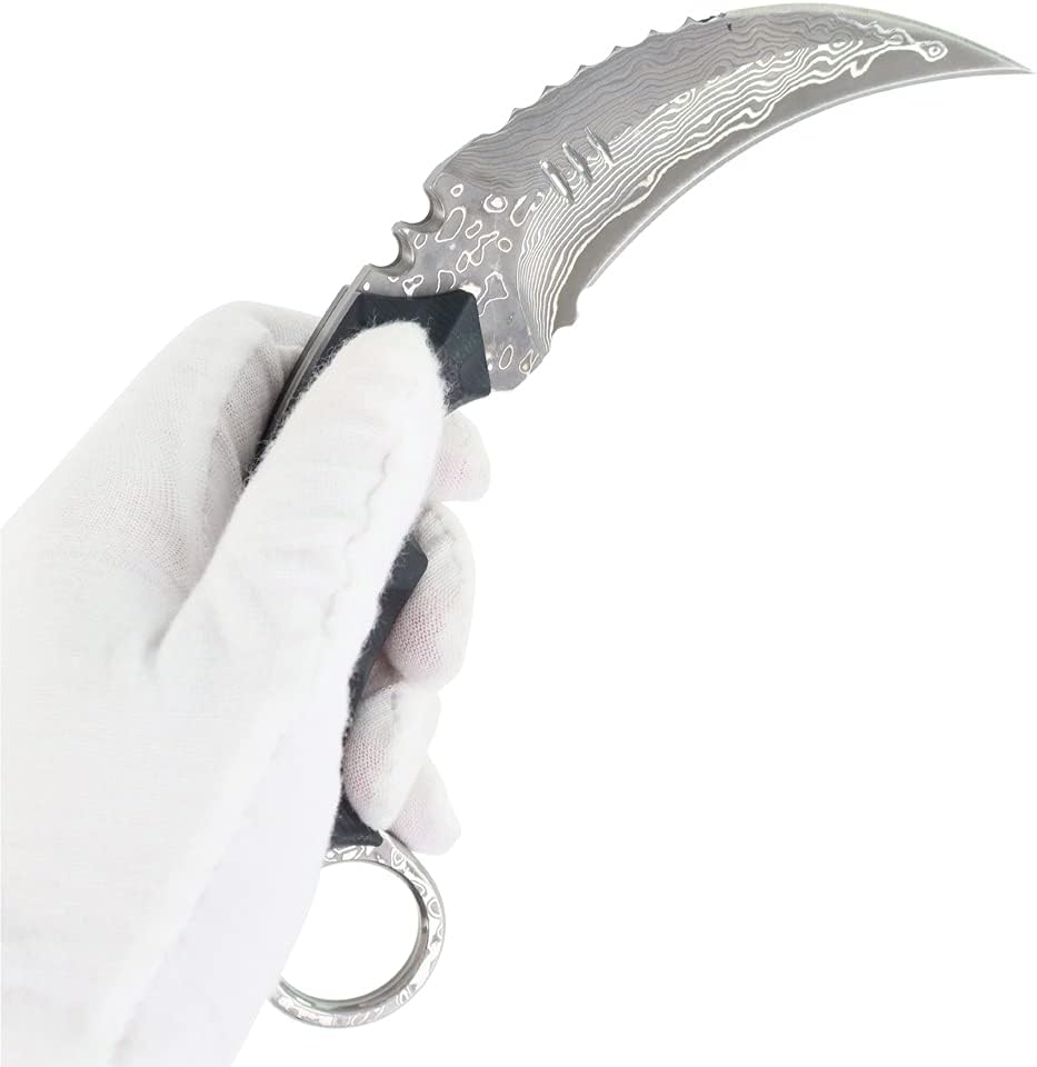 Cuchillo táctico de supervivencia de doble filo con funda