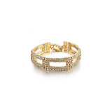 Pulseras de cristal chapadas en oro y plata