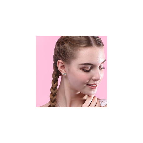 Aretes de plata con diseño de perro para mujeres