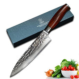 yarenh acero de Damasco cuchillos de chef 8