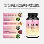 Biotina 10000 mcg para el cabello, uñas y piel