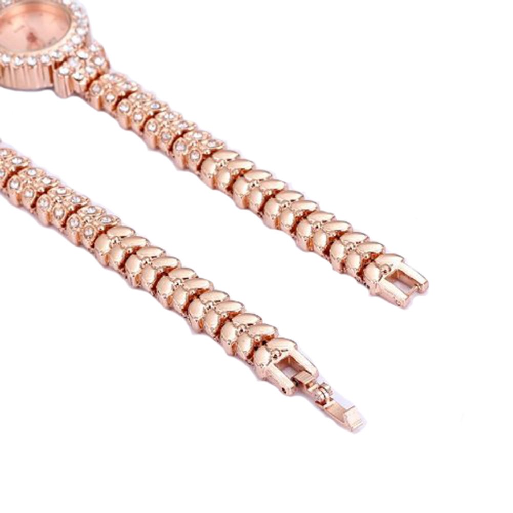 Reloj de pulsera de oro rosa real de King Girl para mujer
