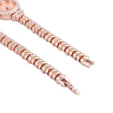 Reloj de pulsera de oro rosa real de King Girl para mujer