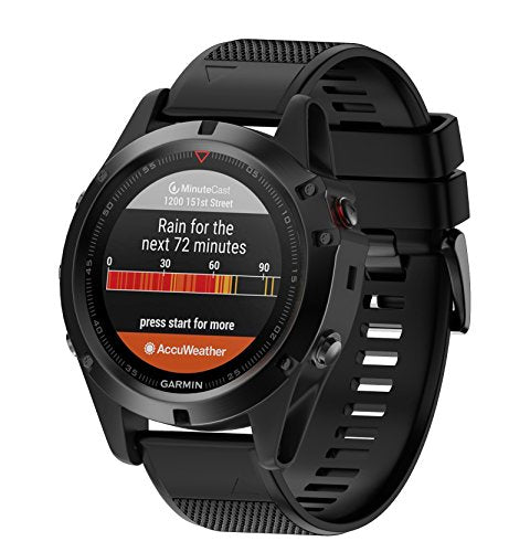 Correa de reloj de silicona suave para reloj color Negro