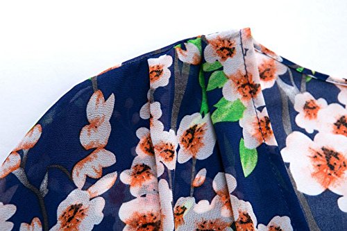 Kimono suelto Cárdigan Capas Azul Medio