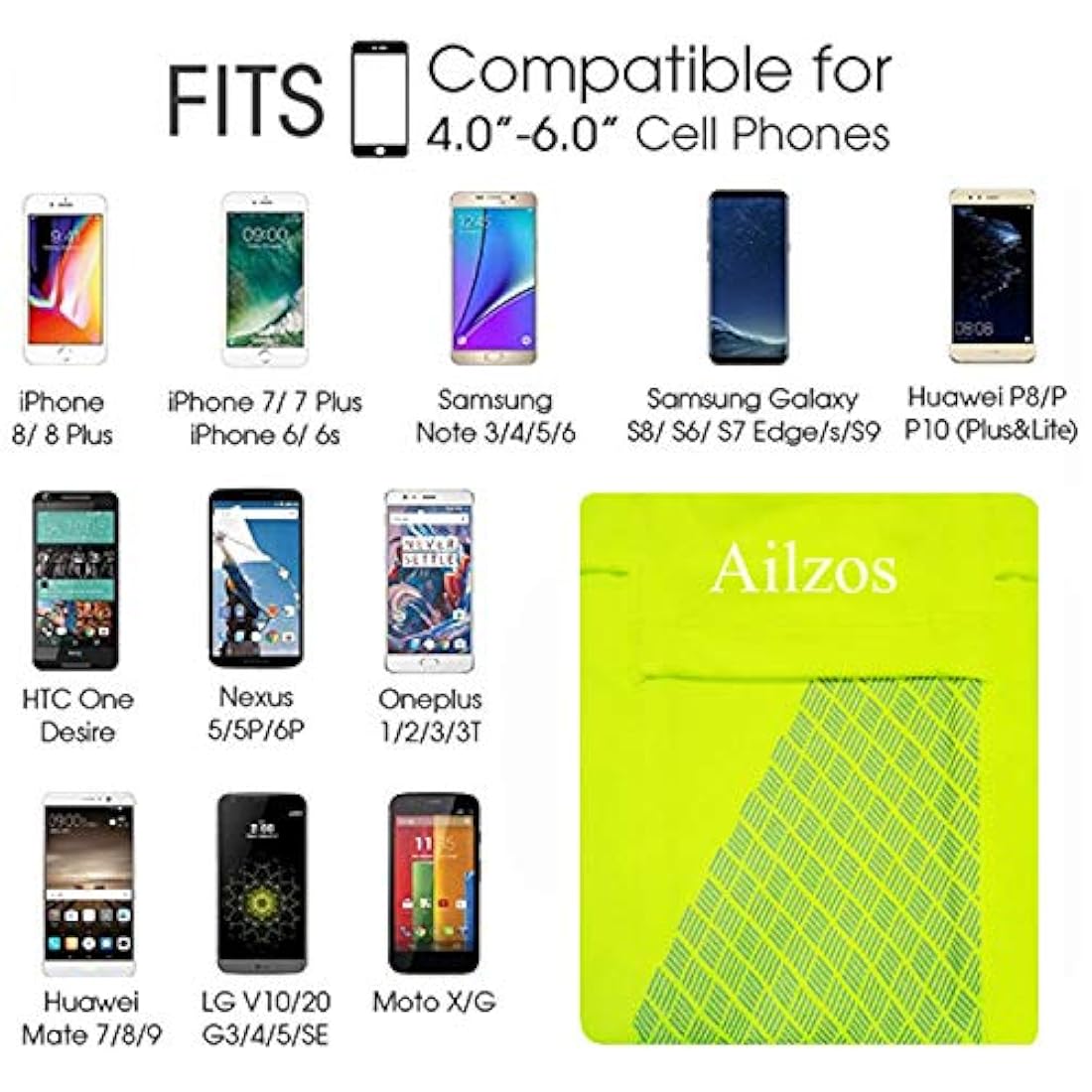 Ailzos - Brazalete deportivo para correr, ligero