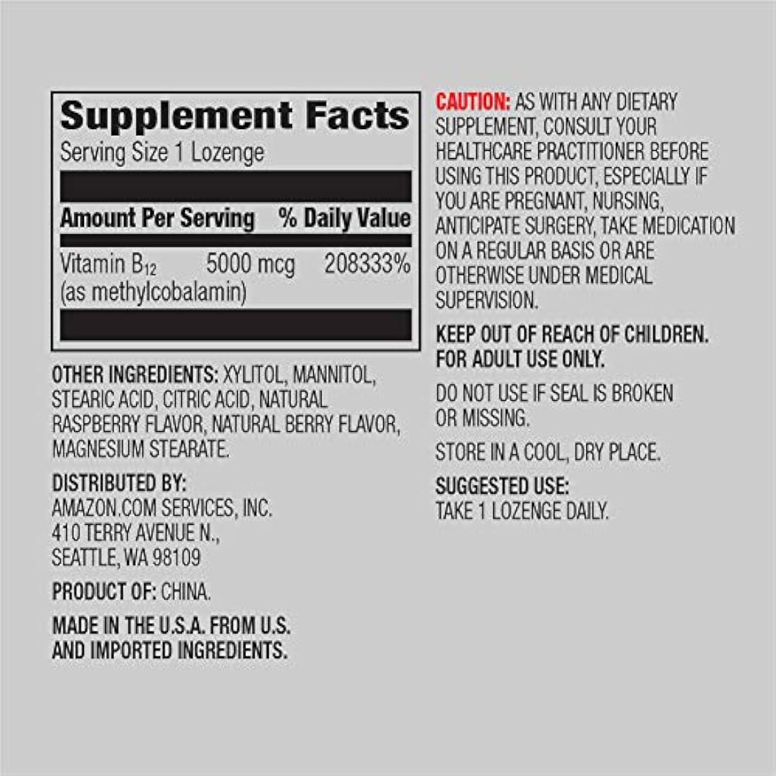 Vitamina B12 Metilcobalamina 5000 mcg