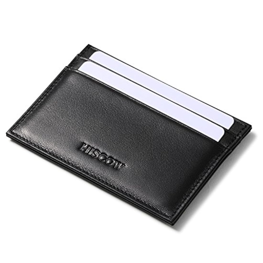 Cartera de piel flexible con ventana de identificación