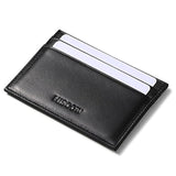 Cartera de piel flexible con ventana de identificación