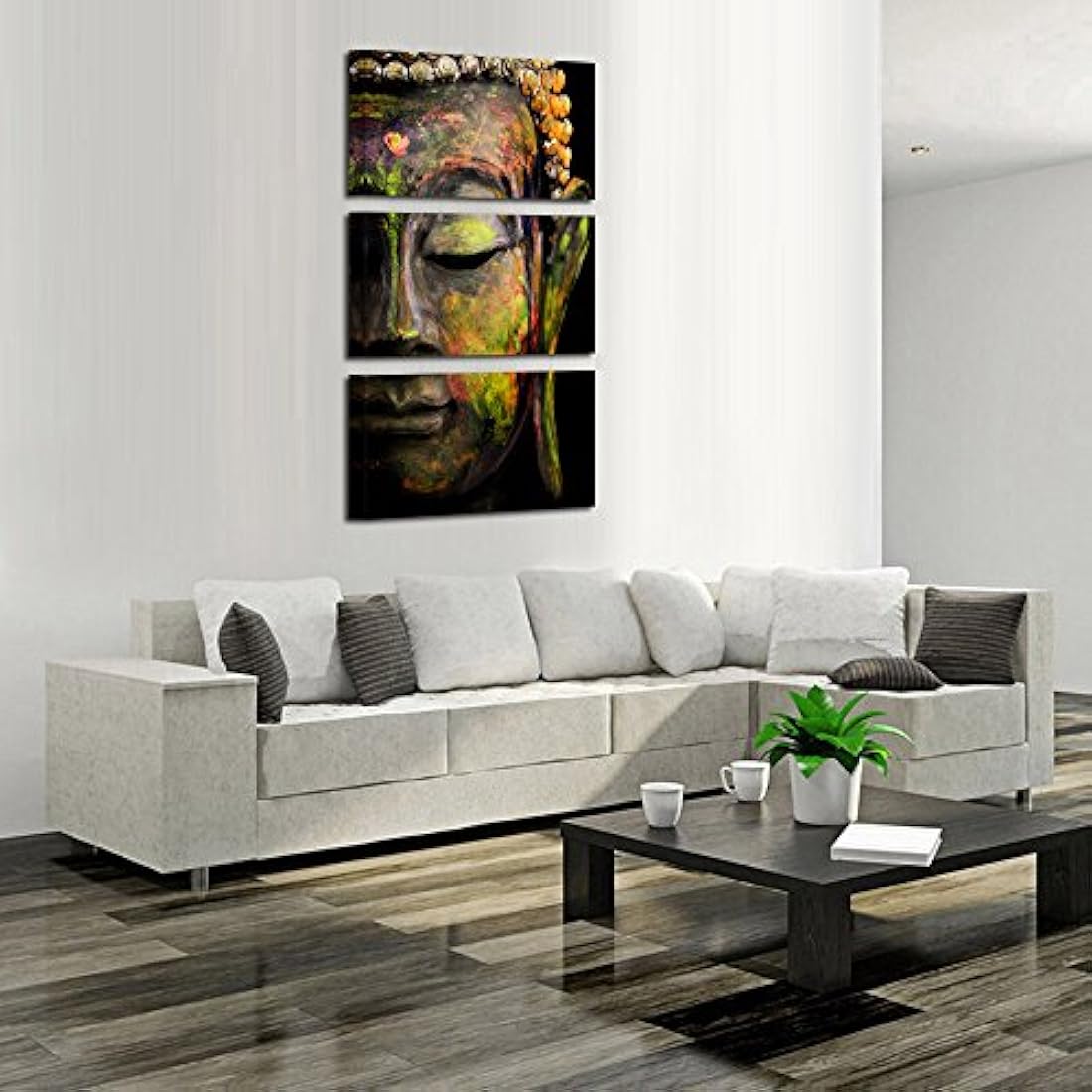 Lienzo decorativo con 3 paneles para decoración de pared