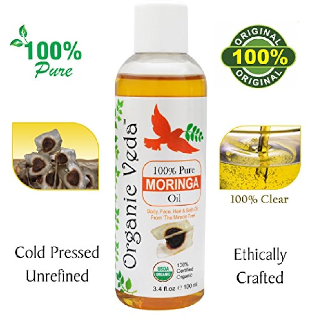 Orgánica Moringa Aceite