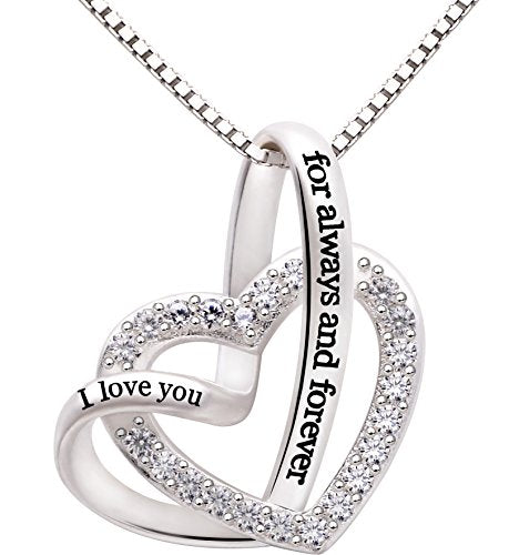 Jewelry Plata de ley Te amo por siempre y para siempre