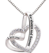 Jewelry Plata de ley Te amo por siempre y para siempre