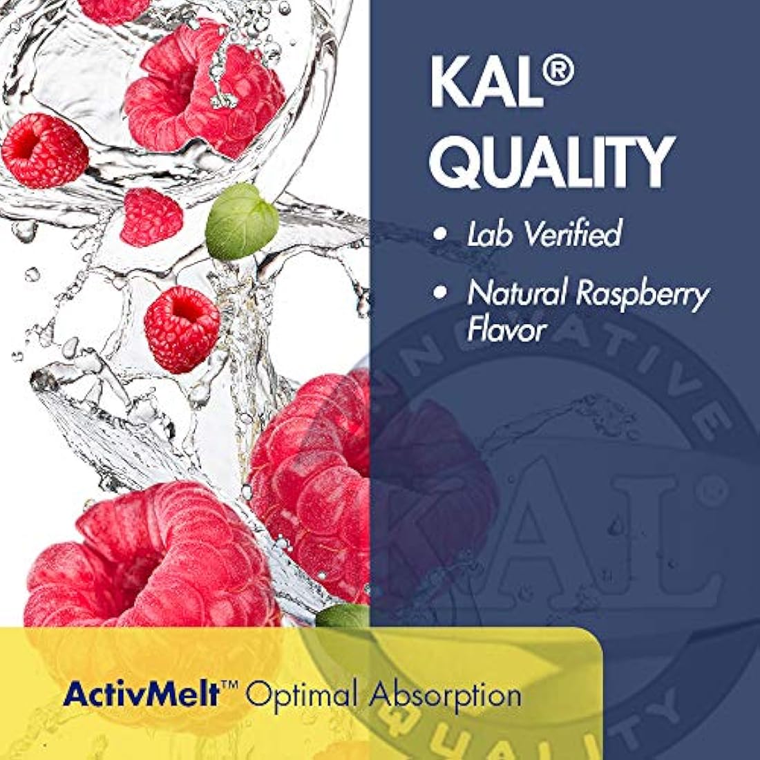 kal B-12 Methylcobalamin Active Melt Frambuesa Tablets, 1000 mcg, 90 Count