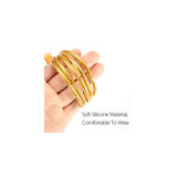 Pulseras y tobilleras rellenas de brillantina