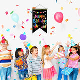 Decoraciones de fiesta de feliz cumpleaños color negro