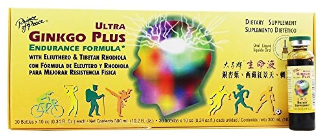 Prince Of Peace  Ultra Ginkgo Plus, 30 viales FL oz