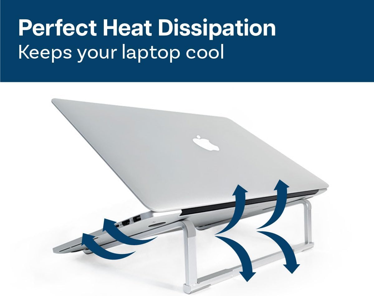 Soporte plegable para laptop ventilado universal de aluminio