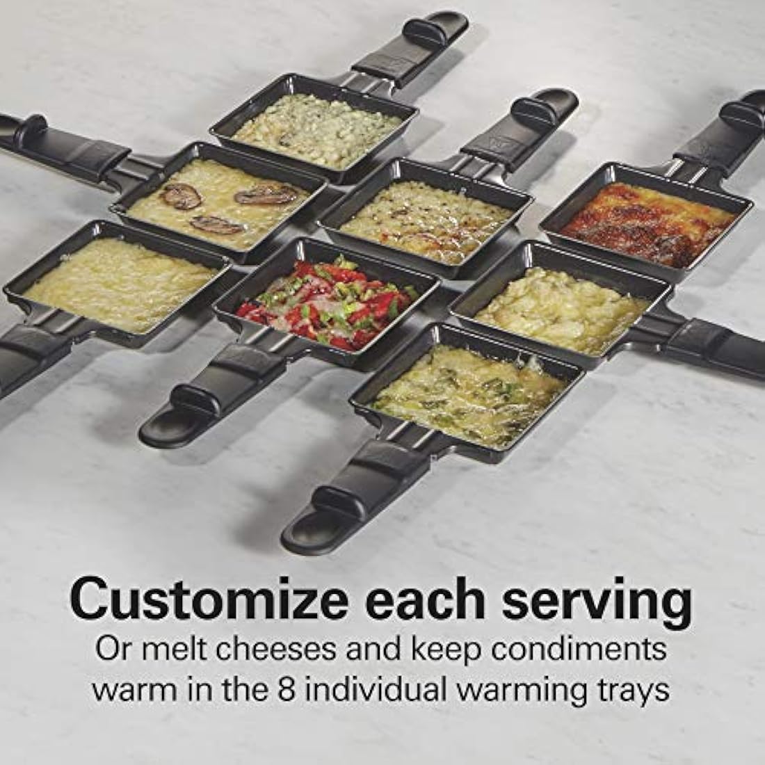 Parrilla eléctrica de 8 porciones Raclette para interiores