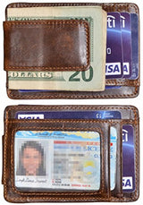 Hopsooken cartera con bolsillo frontal para hombre