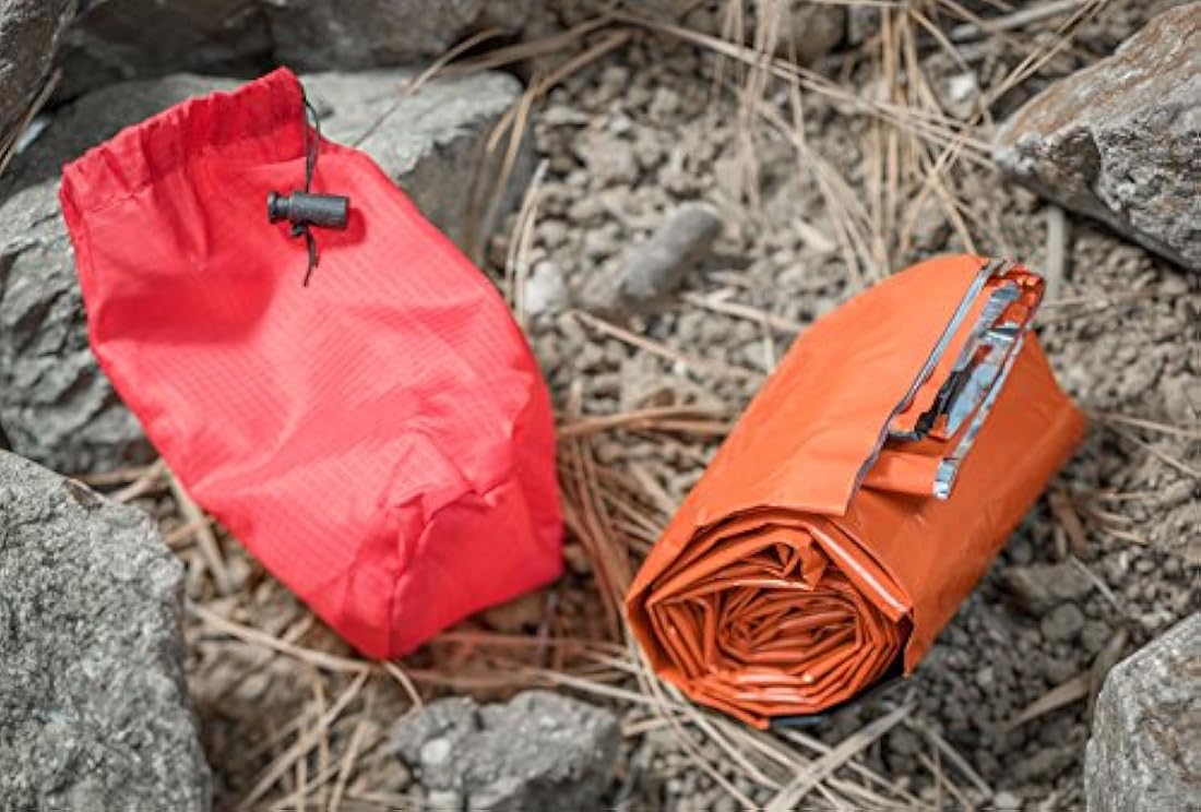 Bolsa de dormir de emergencia con bolsa de transporte